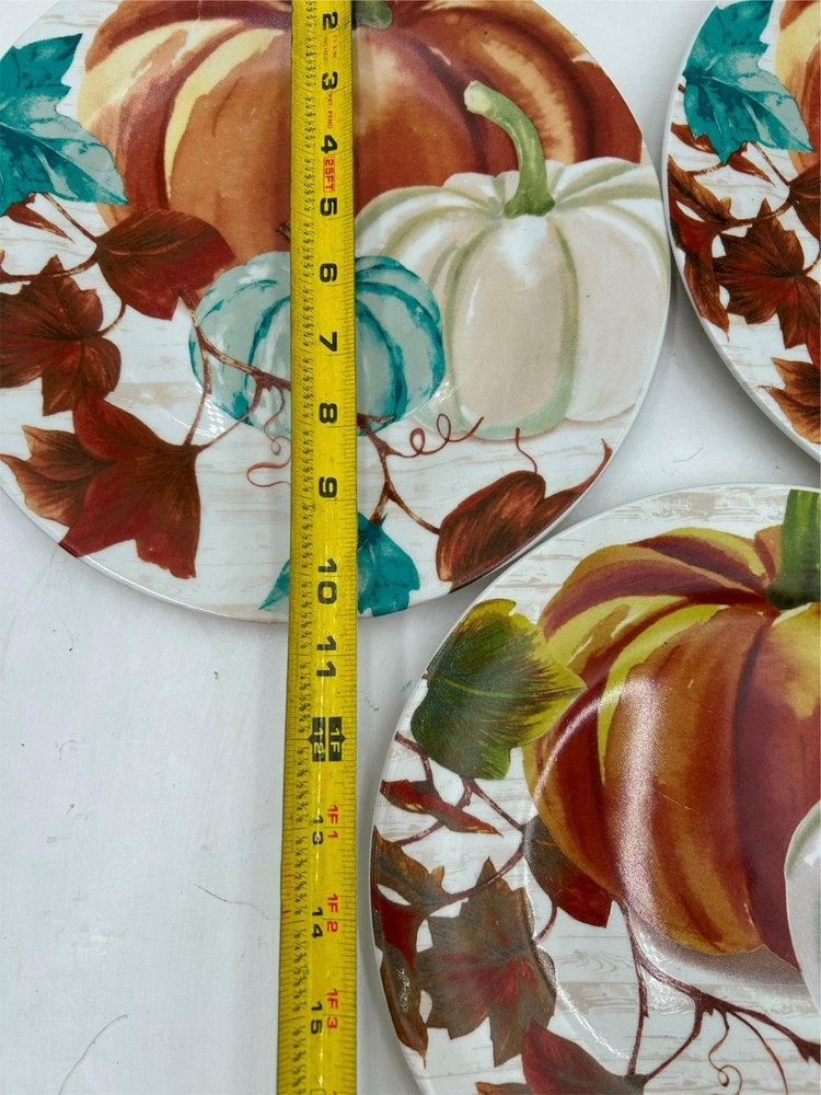 3) ROYAL NORFOLK---DINNER PLATES---PUMPKIN---NEW
