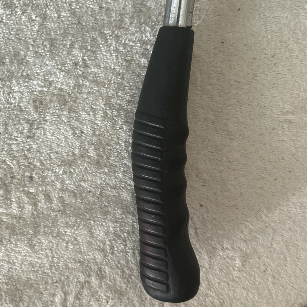 Coleman Camp hatchet, black rubber handle, 13" long 3" wide blade, Nail Puller