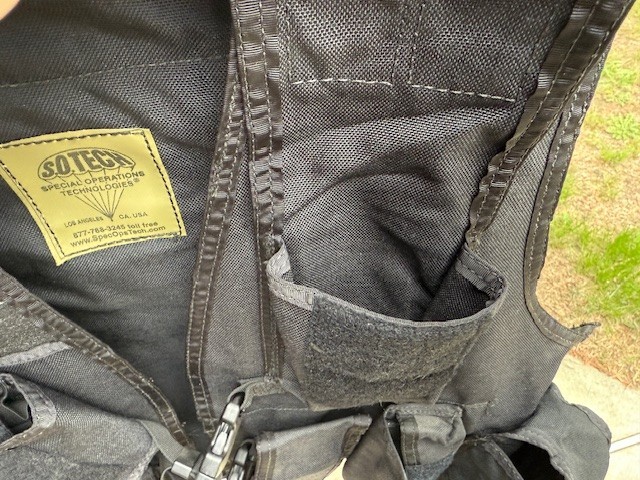 S.O. Tech SAR Vest New Adj size in Black