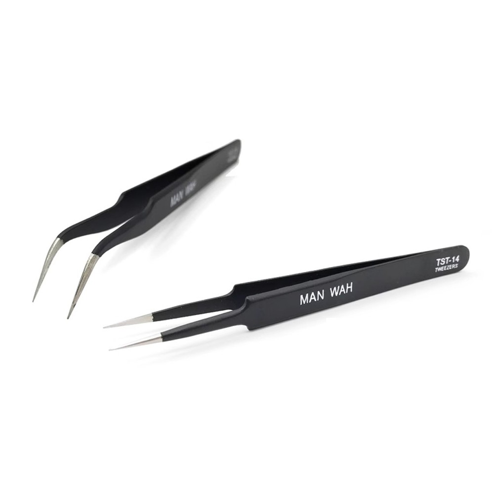 [EF] Precision Straight Tweezers Anti-static For Modeler Making Pick Tools