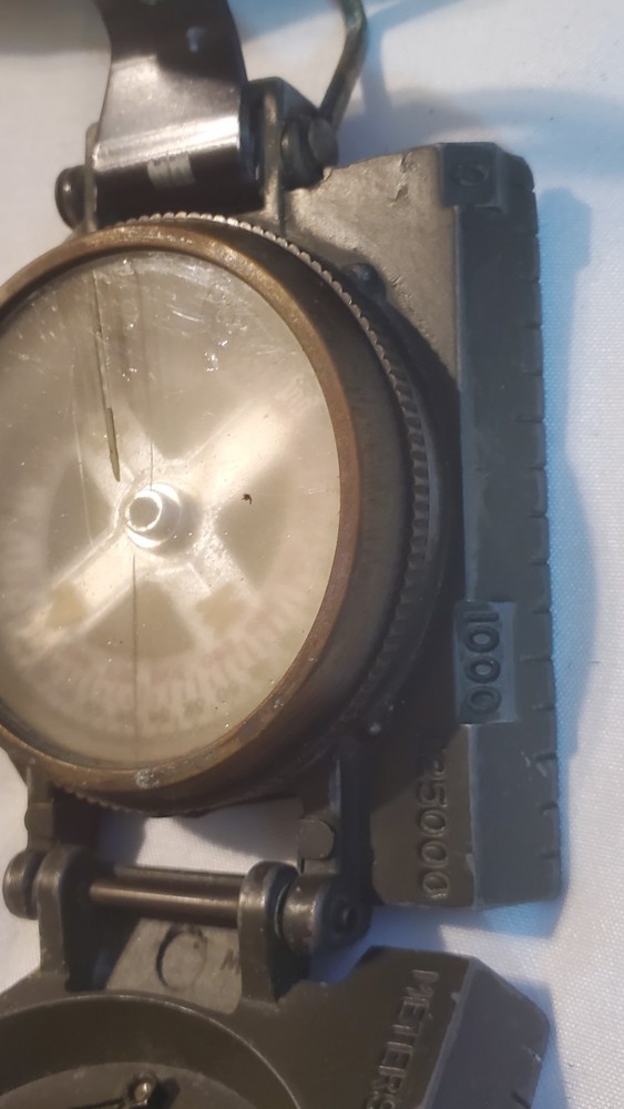 Authentic 1966 US Army Compass With Original Green Canvas Pouch
