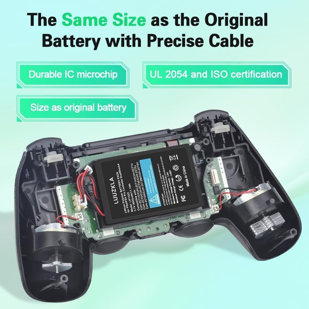 PS4 Replacement Battery – 2 Pack 3000mAh DualShock 4