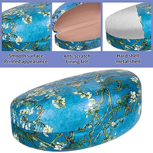 FF1 Oversized Hard Shell Sunglasses Case, Durable Protective Apricot Blossom