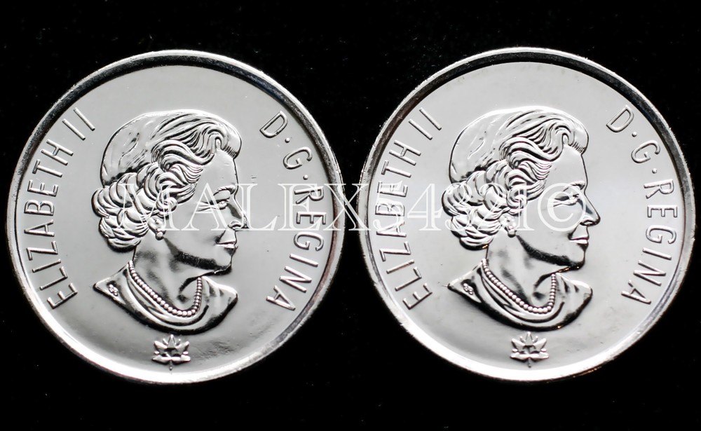 🇨🇦 ​BOTH PLAIN & COLOURED CANADA (1867-)2017 25 CENTS UNCIRCULATED