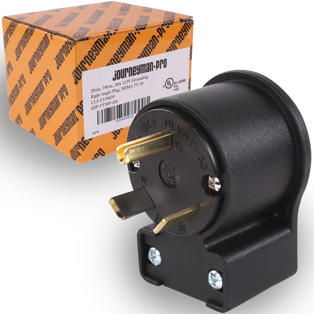 SAFE-UL Listed 30 Amp RV Plug Replacement Male Plug End Camper Power Adapter 30A