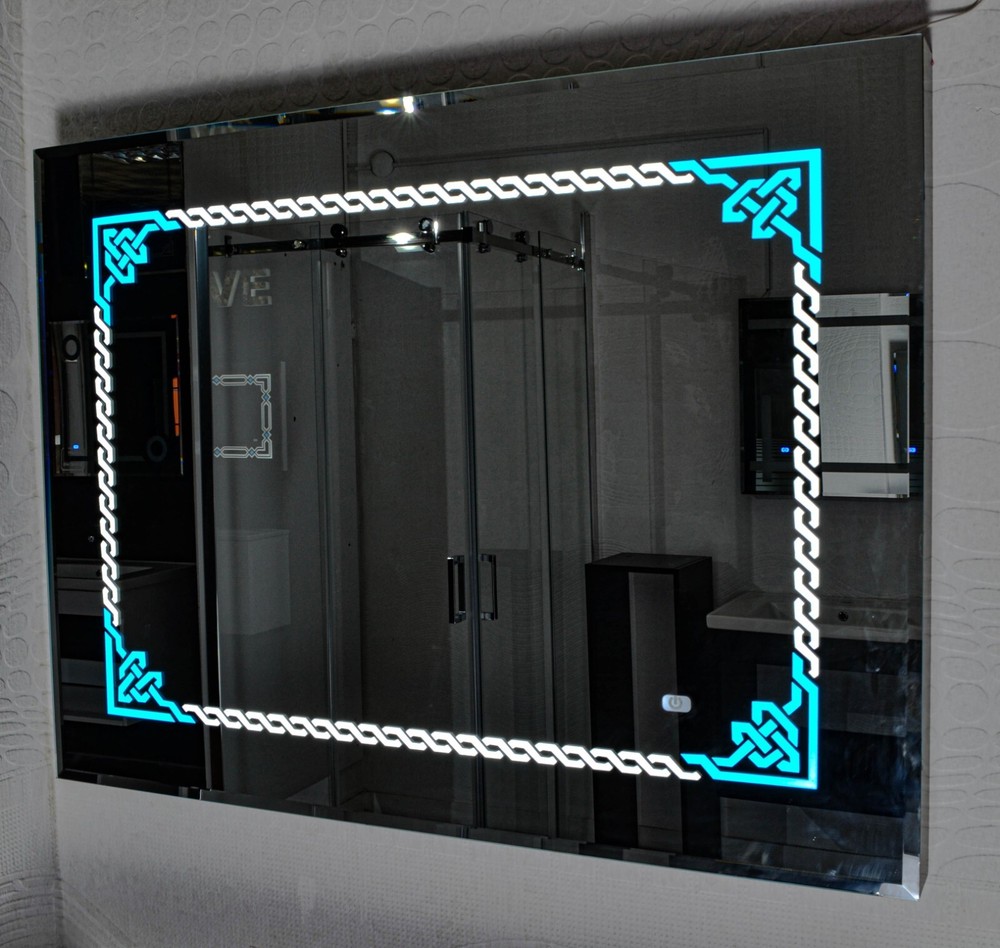 Touch Mirror LED Patterned and Colored