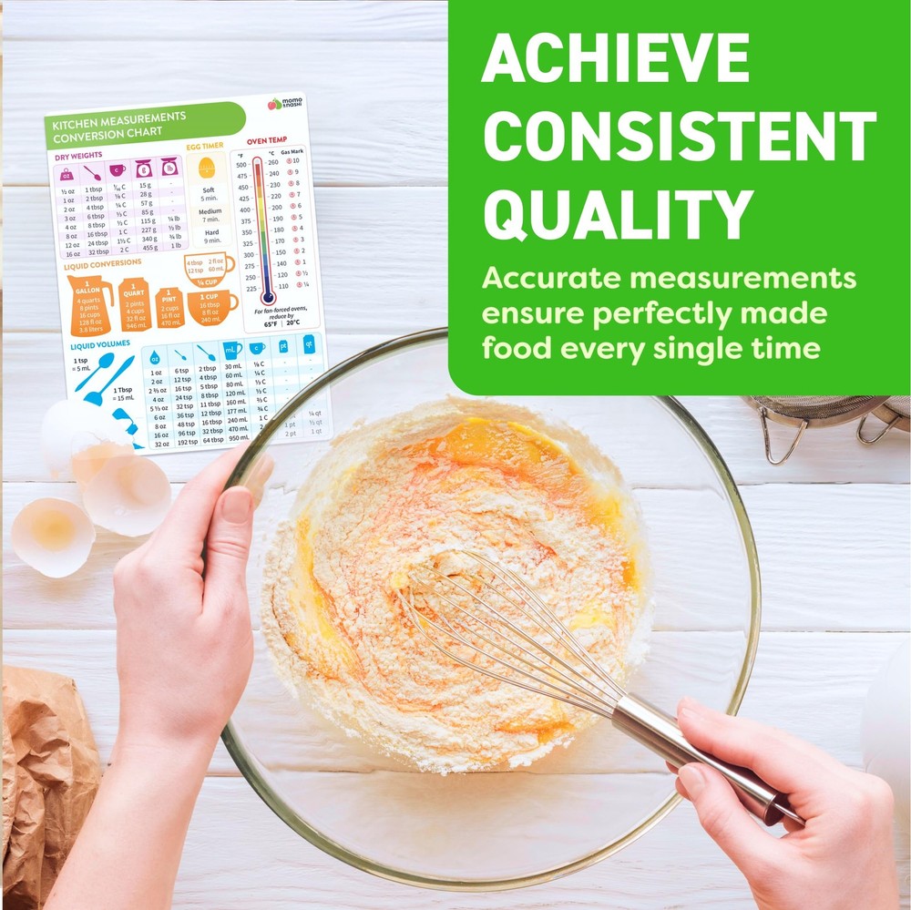 Kitchen Conversion Chart Magnet - 8" x 6", Measurements