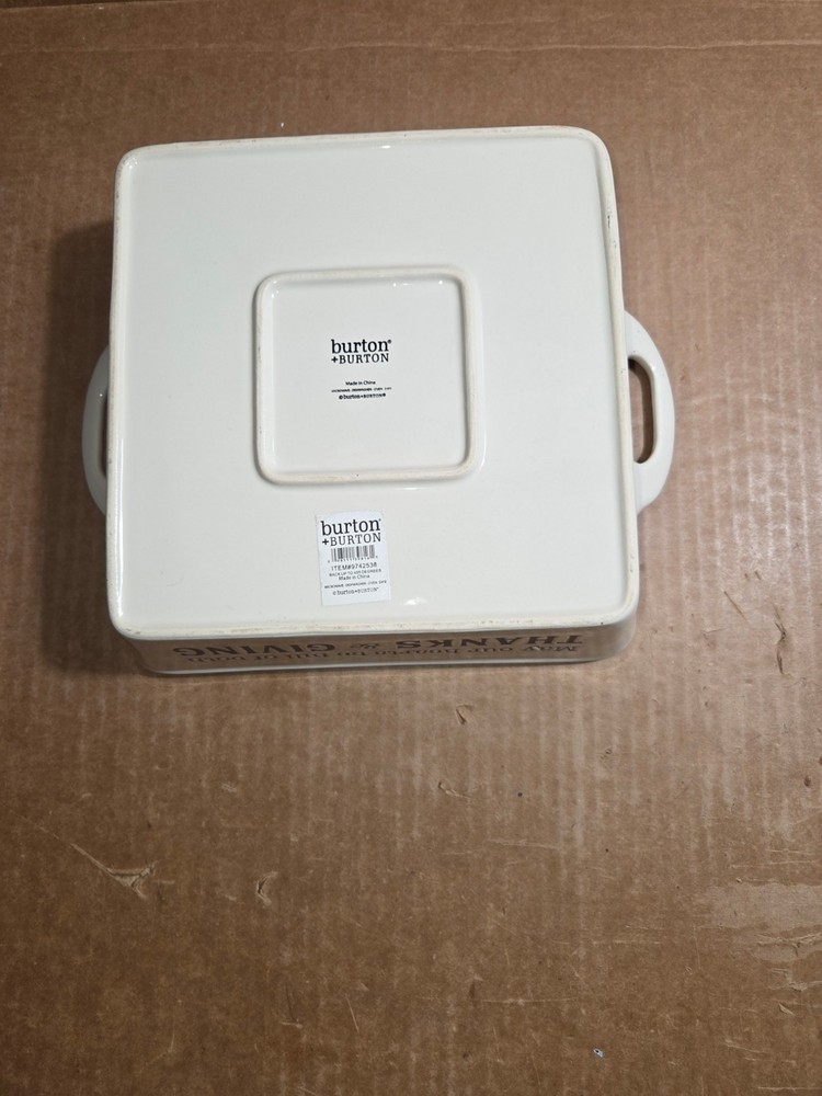 Baking Pan 9" Square Burton & Burton "Thanks & Giving"