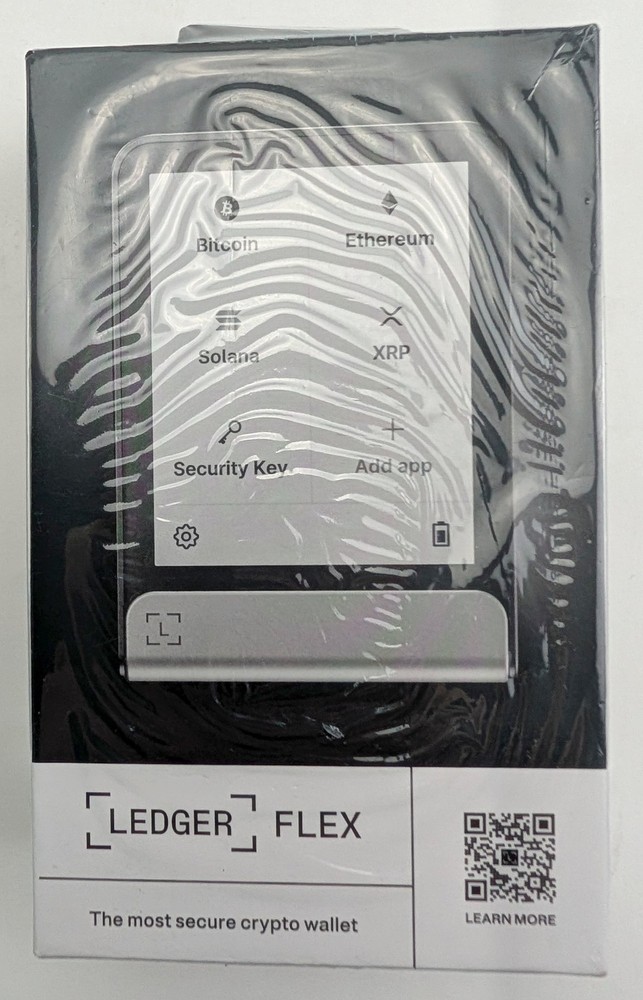 Ledger Flex Crypto Hardware Wallet E Ink Touchscreen Recovery Key + $20 Bitcoin