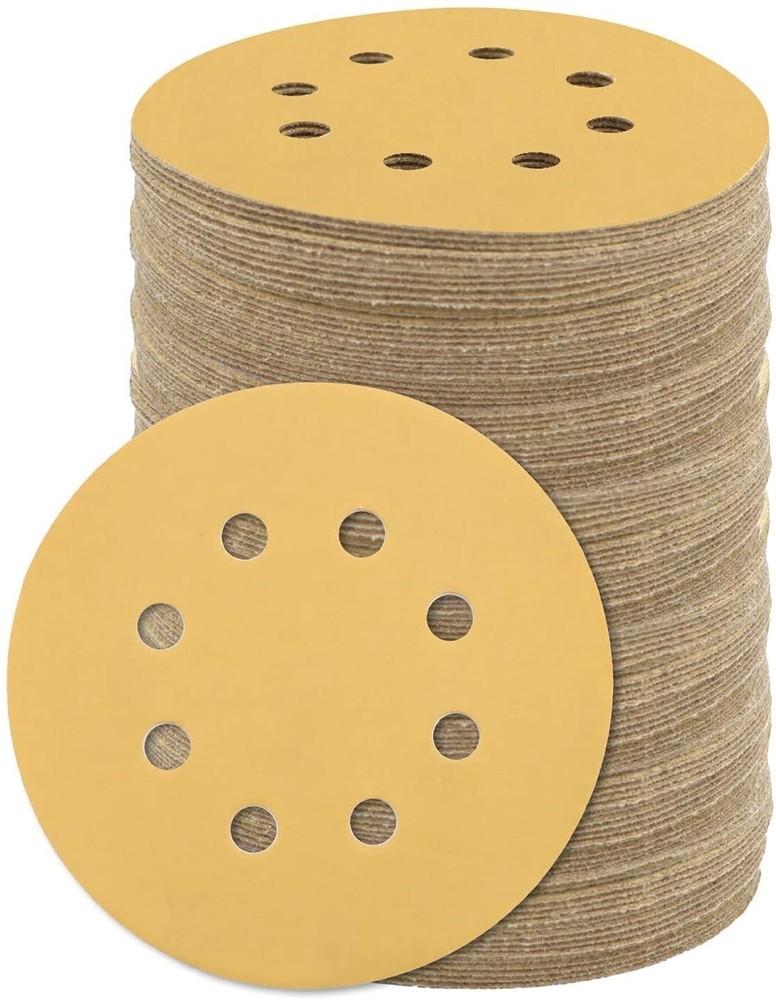100-PACK 5 inch Sanding Discs 8-Hole Hook Loop 40-3000 Grit Orbital Sander