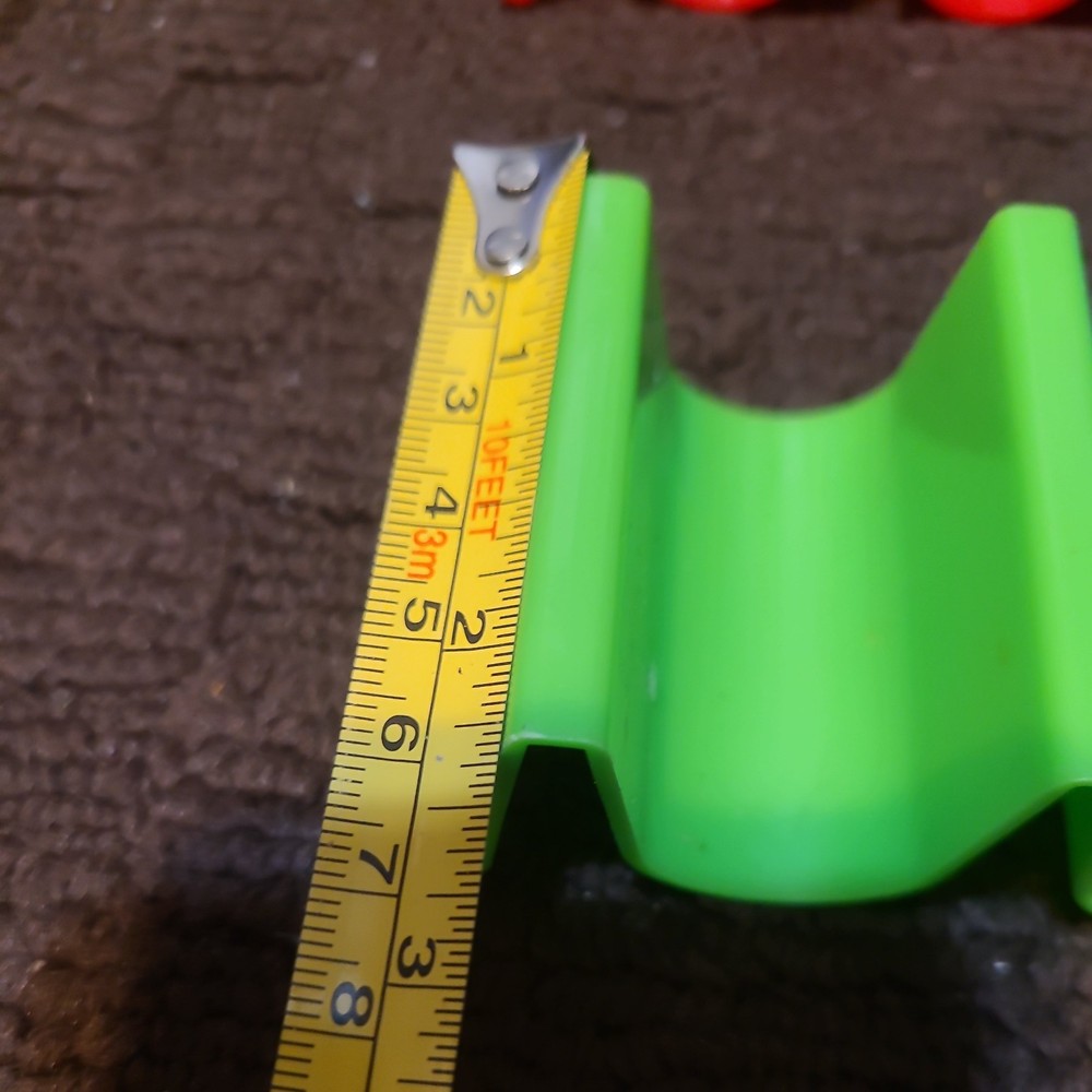Plastic Taco holders, Set of 6 Wave Shape, Green Red Blue