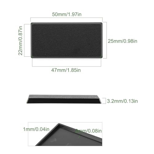 Evemodel Plastic Model Bases Rectangle Black ABS for Wargame 25*50mm-80pcs