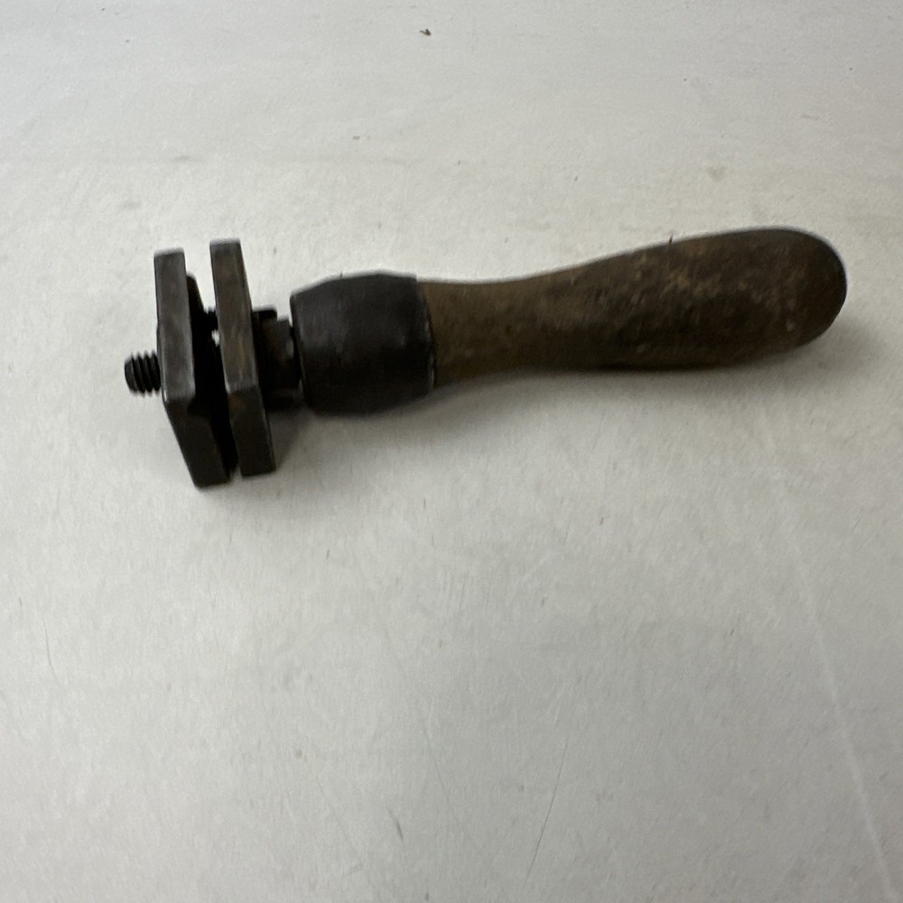 Vintage Bell System D Cable Vise Wooden Handle Tool