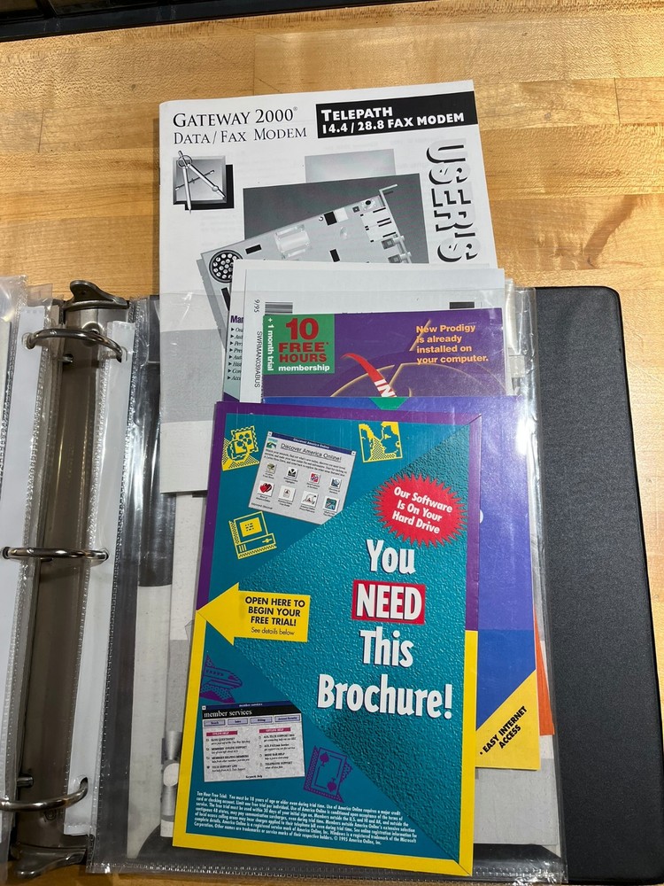 Gateway 2000 P5-120 Manuals and Papers in Binder