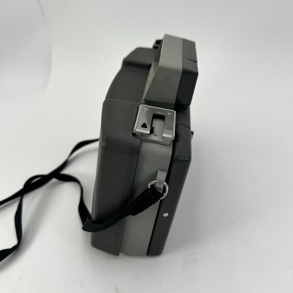 Vintage Polaroid 430 Automatic Land Camera with Strap & 490 Focus Flash Untested