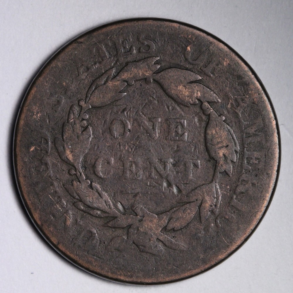 1818 Coronet Head Large Cent CHOICE VG+ E102 XCM