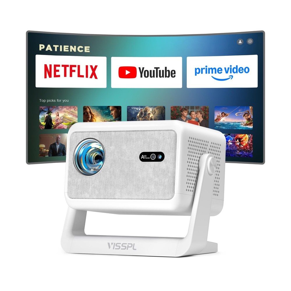 4K Smart Projector with WiFi and Bluetooth, Officially-Licensed App & 2000 AN...