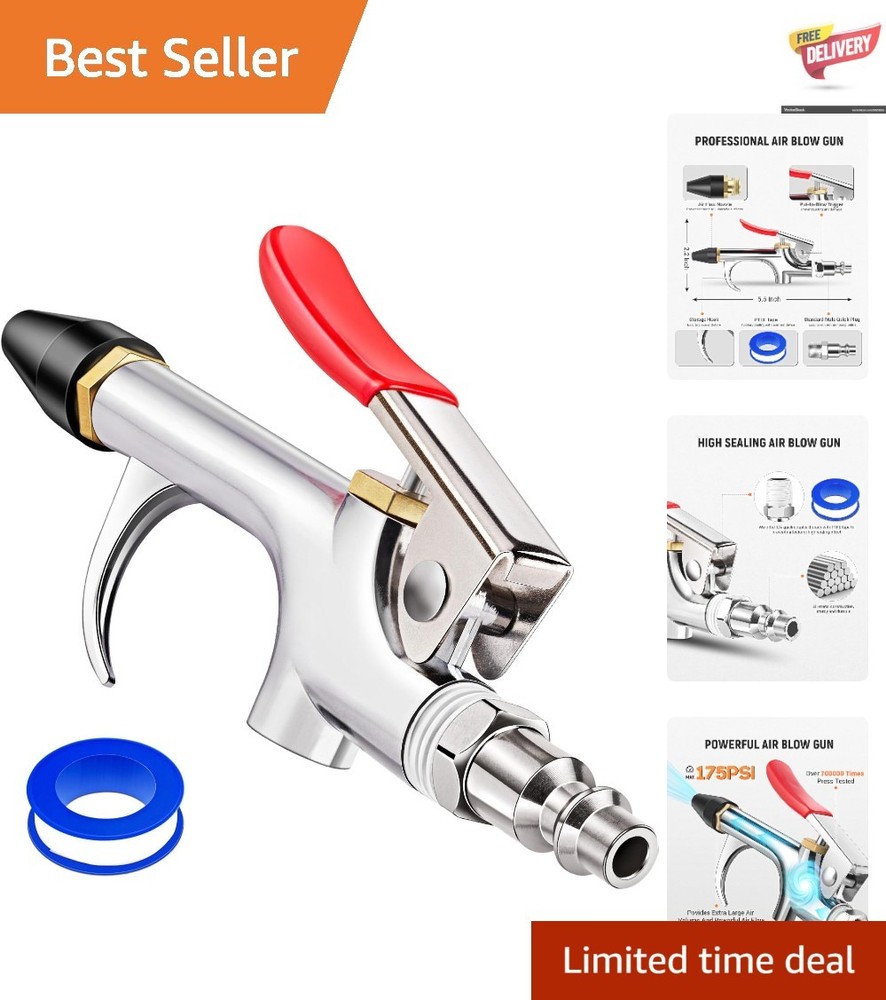Durable 4Pcs Air Compressor Blow Gun Set - Powerful Airflow & Easy Connection