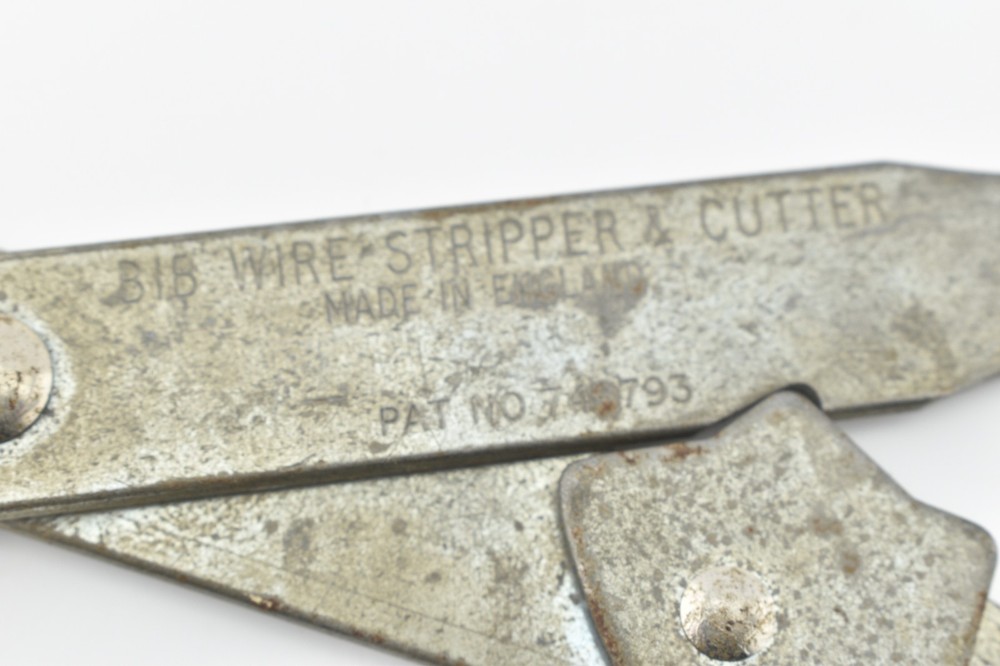 2 x Vintage BIB Electrical Wire Stripper Cutter Tool Old England