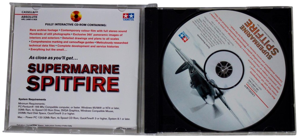 SUPERMARINE SPITFIRE Big Box INTERACTIVE CD-ROM 2001 WWII History Data Footage