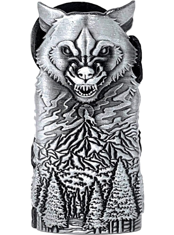 Metal Lighter Case Fits BIC lighter in Boar & Wolf Design Lighter Sleeve case