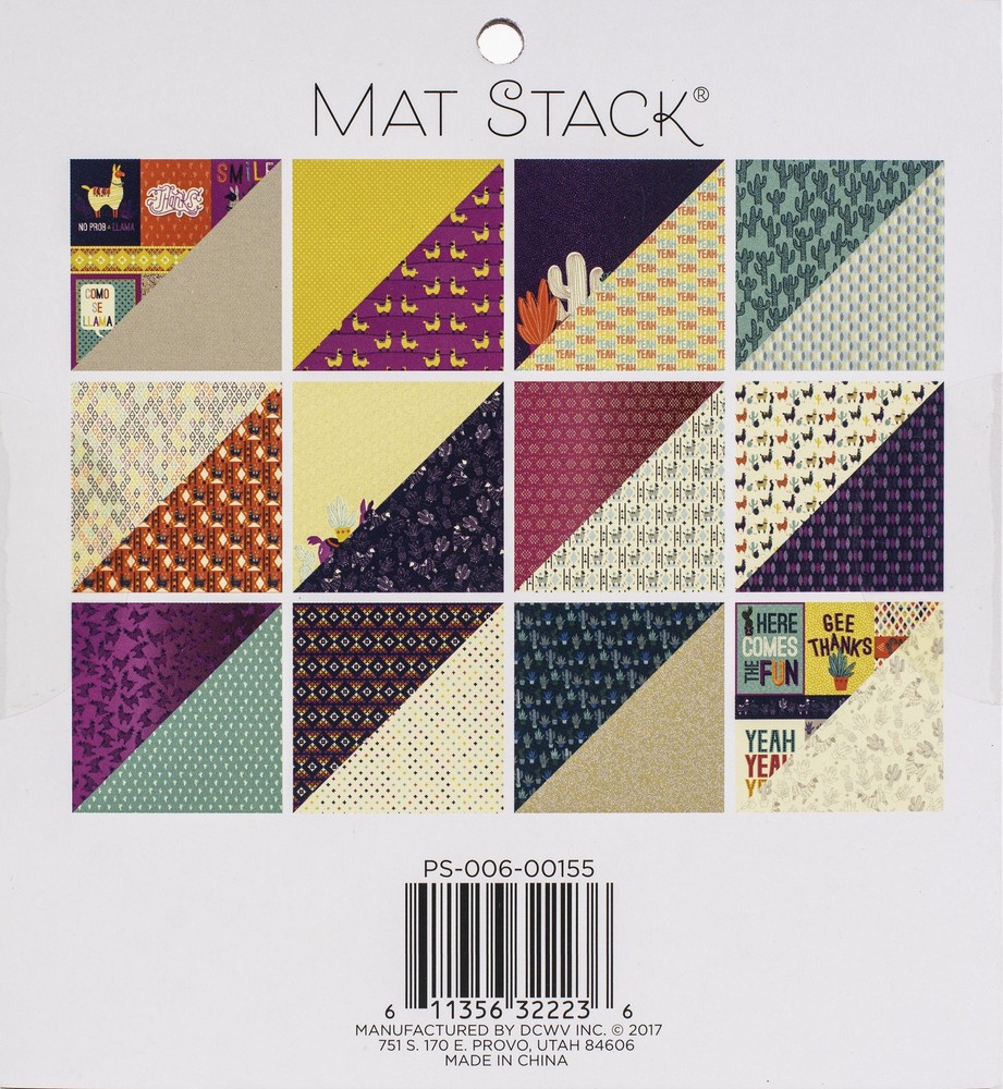 DCWV Specialty Card Stack 6"X6" 24/Pkg-No Prob Llama - 3 Pack