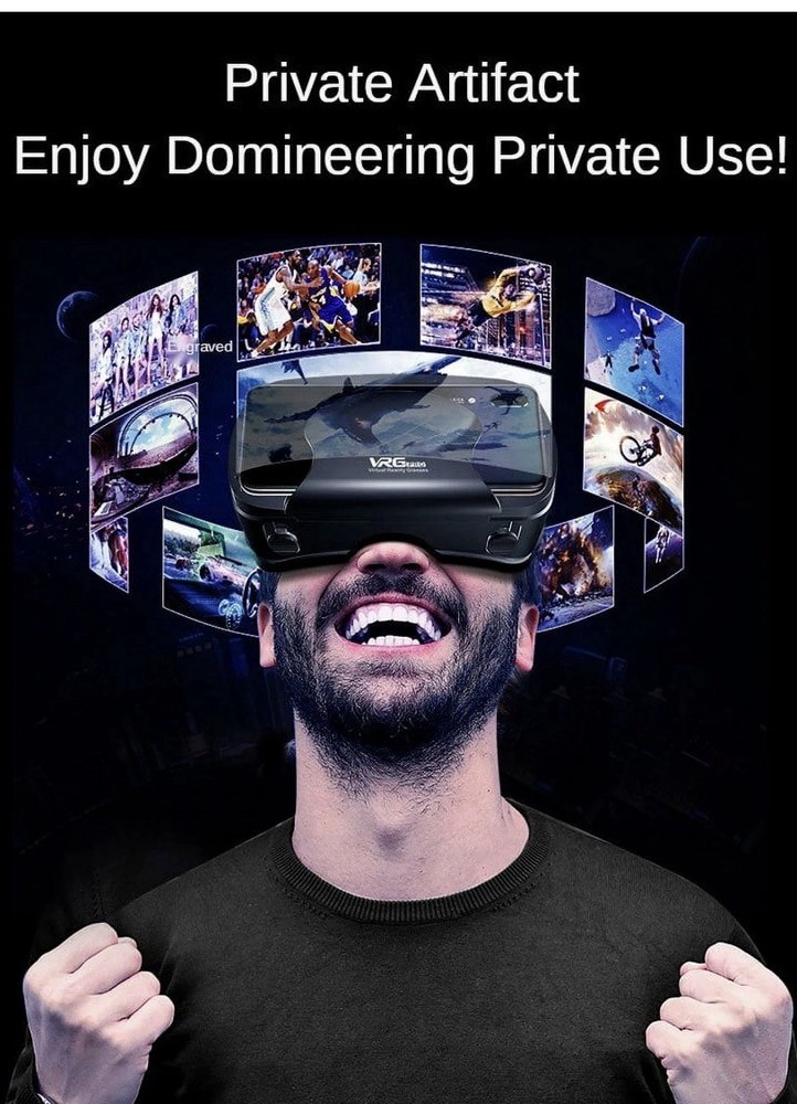 VR Headset with Controller Adjustable 3D VR Glasses Virtual Reality Headset