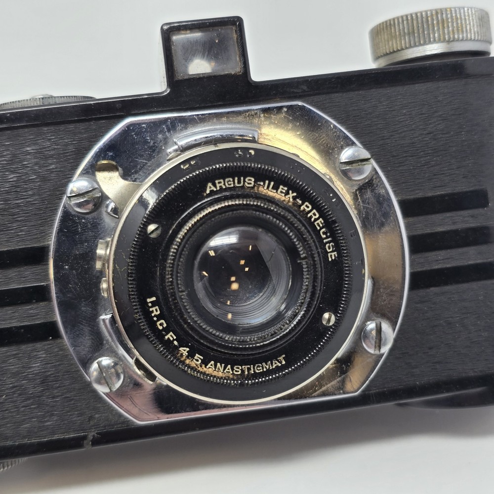 Vintage Argus-Ilex-Precise Black 35mm Camera As Is With Case