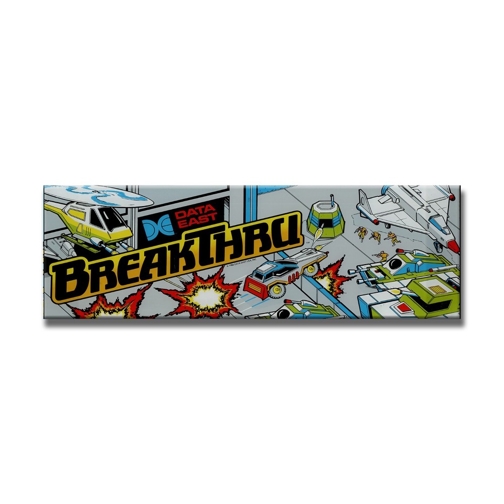 Break Thru Premium Arcade Marquee Insert Reproduction Header/Backlit Sign