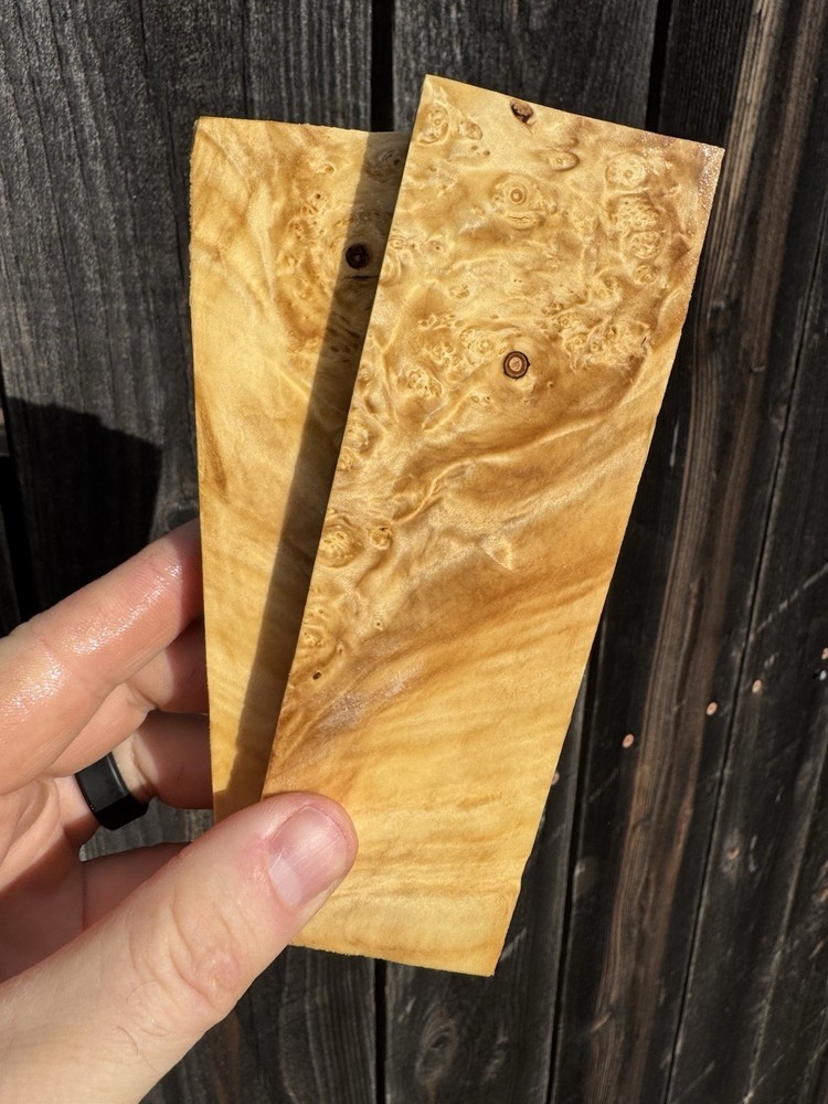 Stabilized Box Elder Burl - Knife Scales