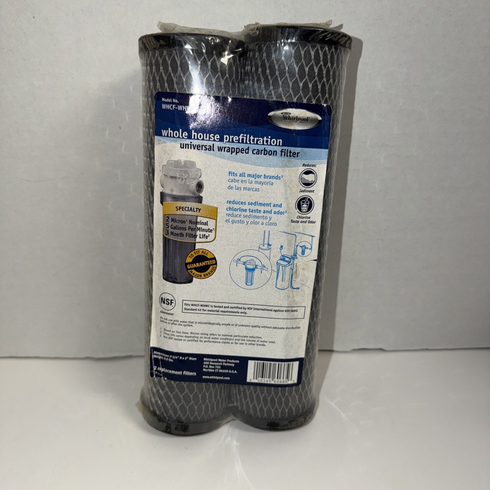 Whirlpool WHCF-WHWC Whole House Prefiltration Filter 2-Pack (new/sealed).
