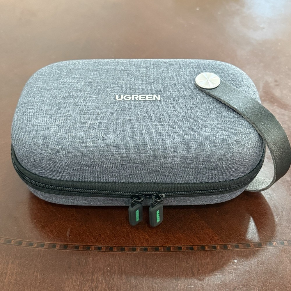 Ugreen Double Sided Hard Shell Travel Tech Organizer Double Zipper Handle Gray