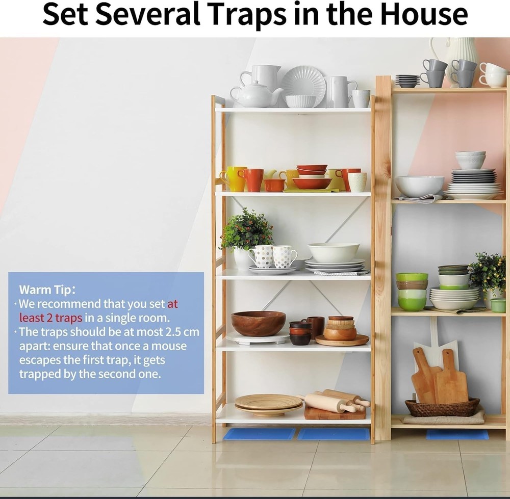 4 Pack Non-Toxic Sticky Mouse Traps - Safe & Effective Pest Control Solution