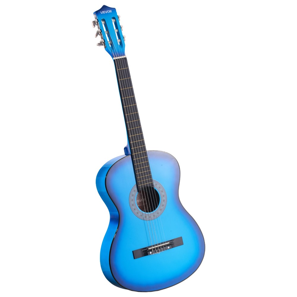 VEVOR Classical Guitar 38 in Guitar Beginner Starter Kit with Nylon Strings Blue