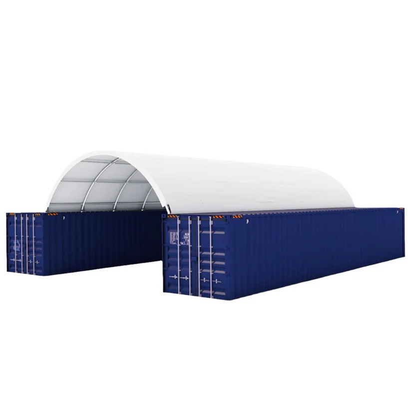 20x40 Container Shelter Canopy & Back Panel* 18oz PVC - Industrial Storage