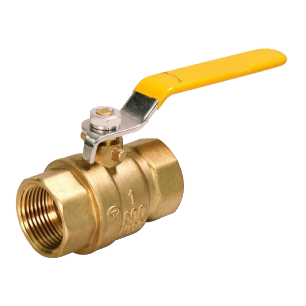 2" 600 PSI Threaded Brass Ball Valve, Full Port *NON-POTABLE USE ONLY*