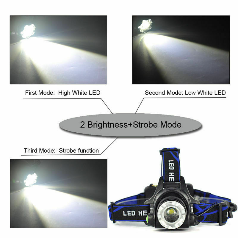 SuperBright LED Headlamp Headlight Flashlight Head Torch Camp US