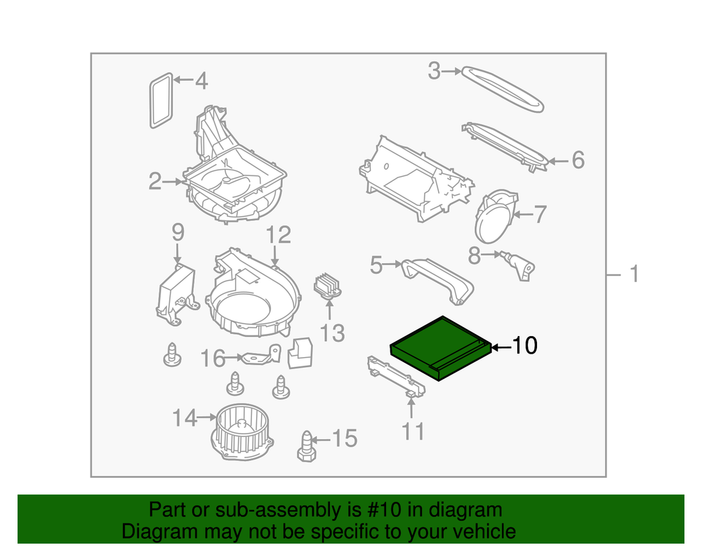 Genuine Subaru Cabin Air Filter 72880AJ00A