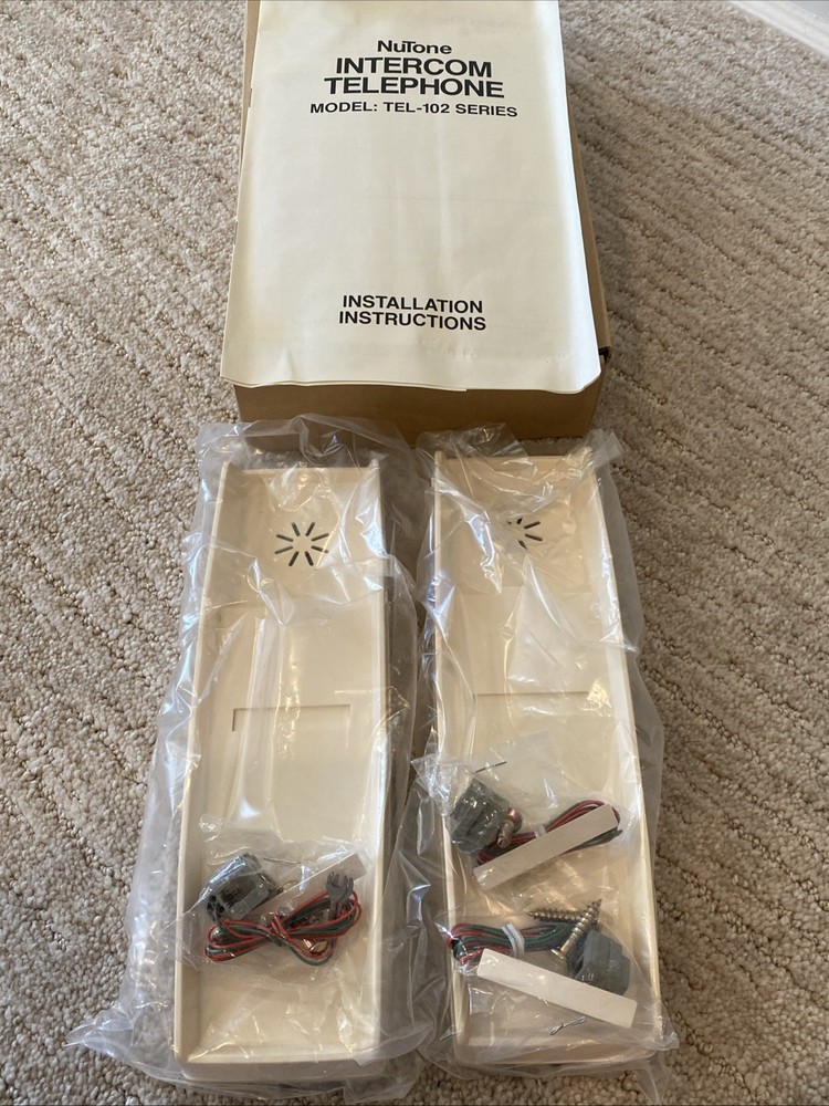 NOS NuTone TEL-102 Tone/Pulse Switchable Intercom Telephone Cradle - White