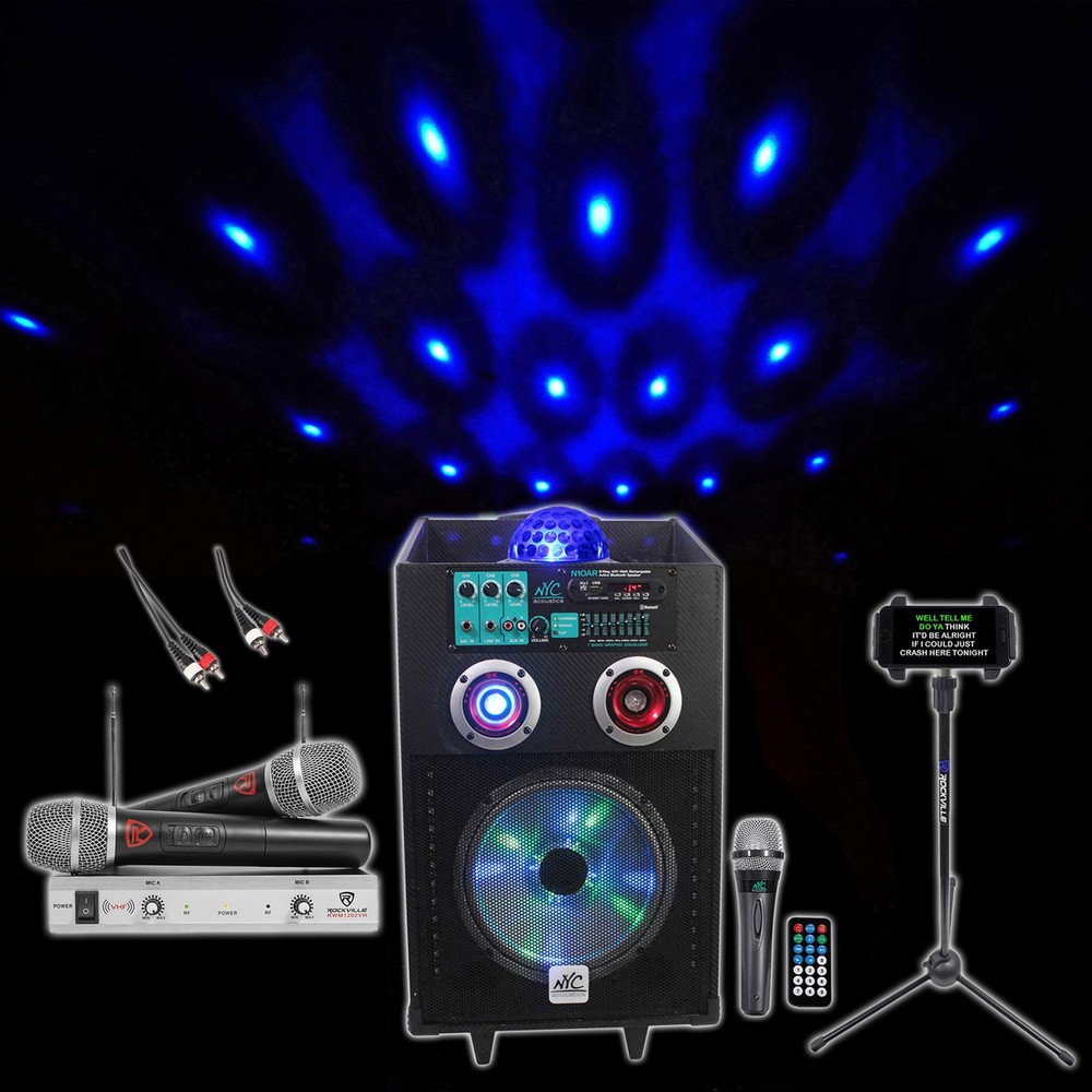NYC Acoustics 10" Bluetooth Karaoke Machine/System 4 ipad/iphone/Android/Tablet