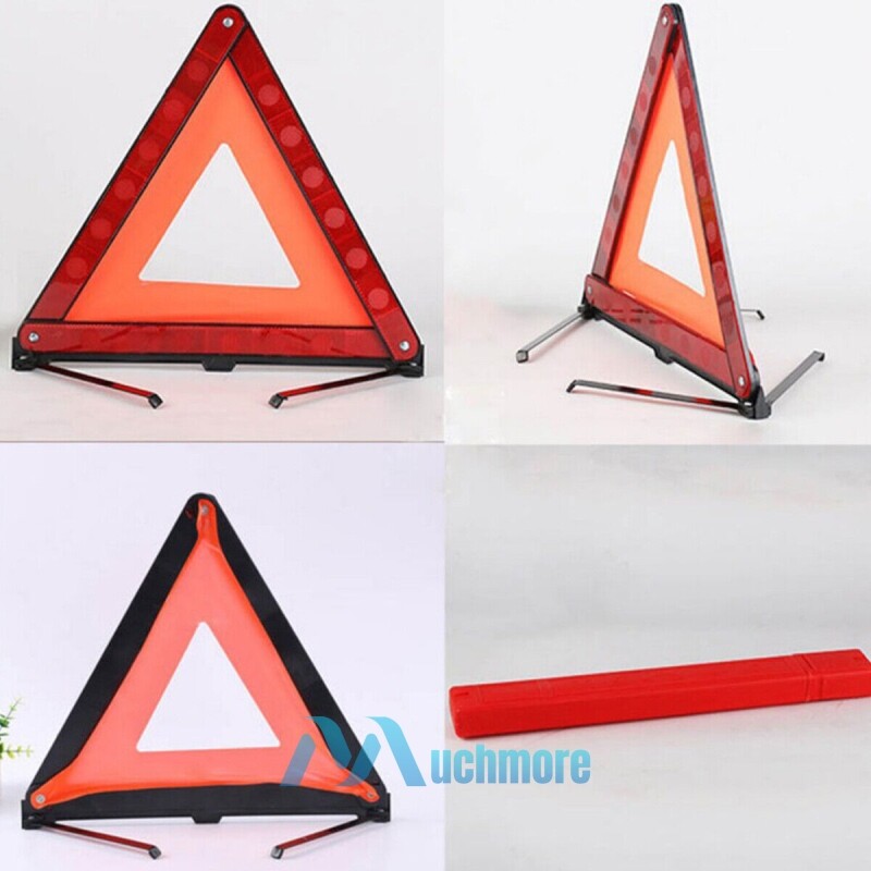 3PCS Foldable Emergency Warning Triangles Reflective Roadside Hazard Safety Sign