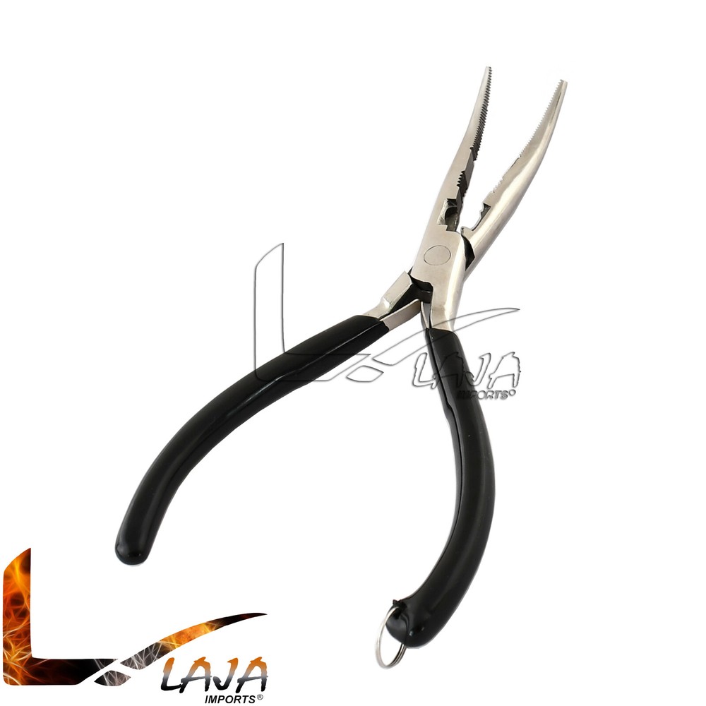 Multi Function Fish Plier Needle Nose Angled Braid Fishing Line Hook Cutter