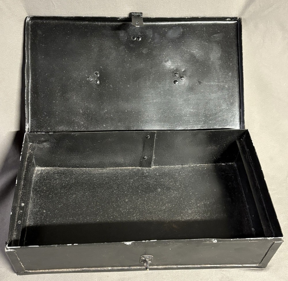 Unique Vintage Heavy Metal Tool Box Chest / Strong Box