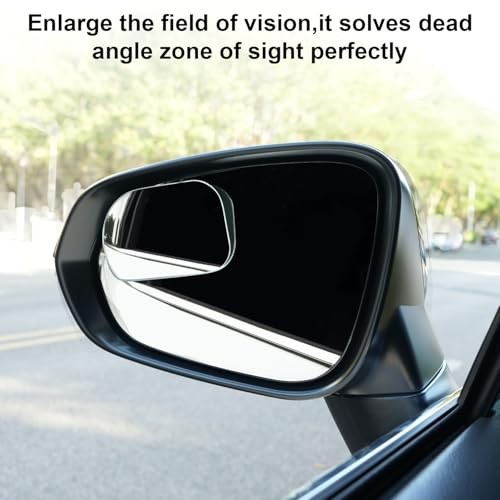 LivTee XLarge Blind Spot Mirror HD Glass Adhesive Mount Rounded Rectangle