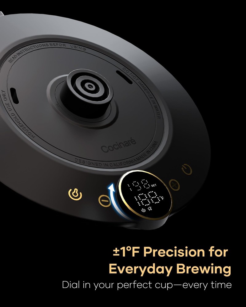 Barista Collection Gooseneck Electric Kettle, ±1℉ Precise Temperature Control...