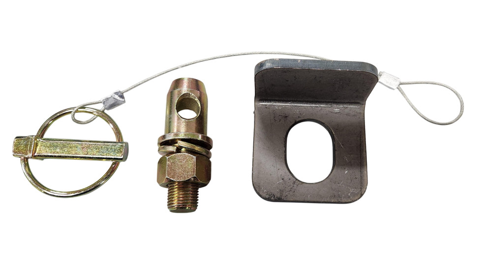 Trailer Ramp Gate Pin with Weld on Bracket and Linch Pin Kit- 7/8" Diameter