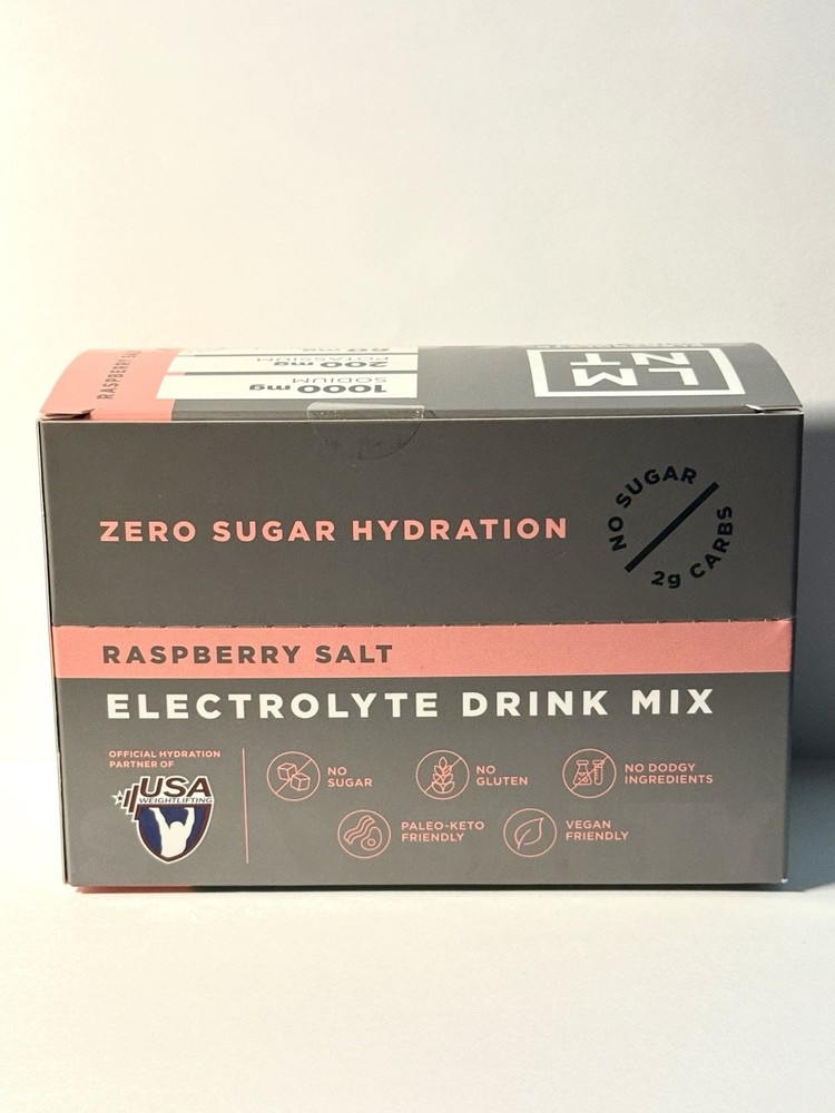 LMNT Electrolytes: 60-Pack Raspberry | ZERO-Sugar | NEW | FREE Ship | EXP 2027