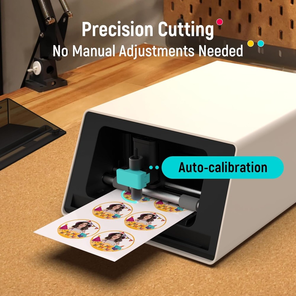 S1 Color Sticker Printer & Cutting Machine, 300 DPI, Precise AI Auto-Cutting