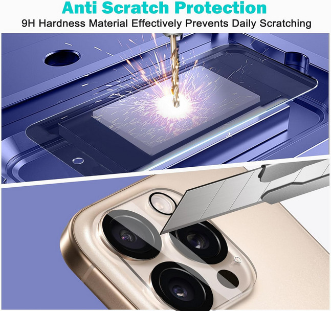 Privacy Screen Protector + Camera Lens Protector Set for iPhone 16 Pro Max 3+3 P