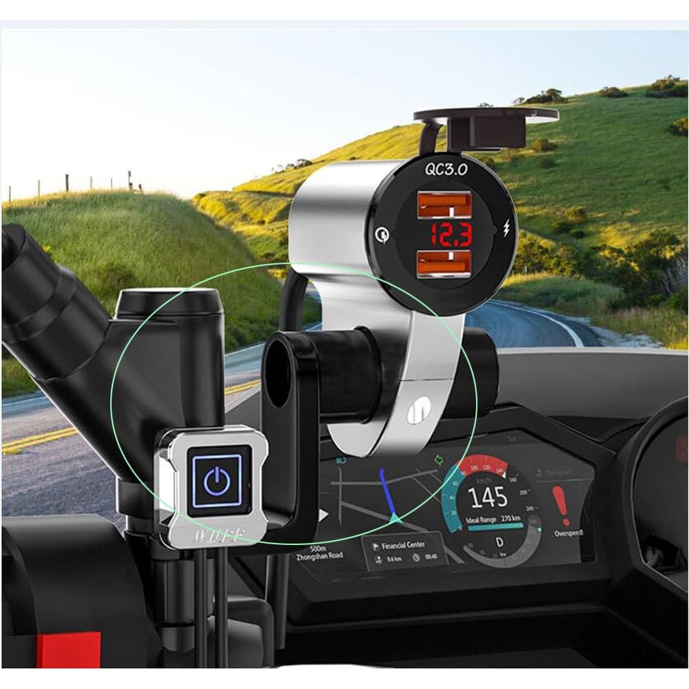 2 Pack Motorcycle Handlebar Extender Mirror Mount Extension Post Extension Ba...